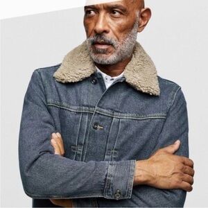 Zara Denim Jacket with removable collar